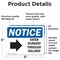 Signmission Enter Nursery Through Side Hallway Sign With Symbol, 5 in W x Rectangle, Vinyl Decal OS-2PACK-NS-D-35-L-12076 - alternate 2